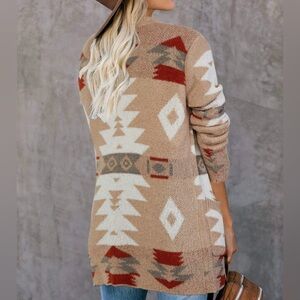 New Aztec Fringe Cardigan Sweater Coat